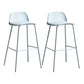 Contemporary Counter & Bar Stool Armless Plastic Indoor Bar Stool with Footrest Gray-Blue 2 Piece Set Clearhalo 'Bar Furniture' 'Bar Stools' 'bar_stools' 'furn' 'furn_bar_stools' 'furniture_bar_stools' 'Kitchen & Dining Furniture' 'kitchen&dining_furn' 'kitchen' 'kitchen_furn' Furniture' 4198100