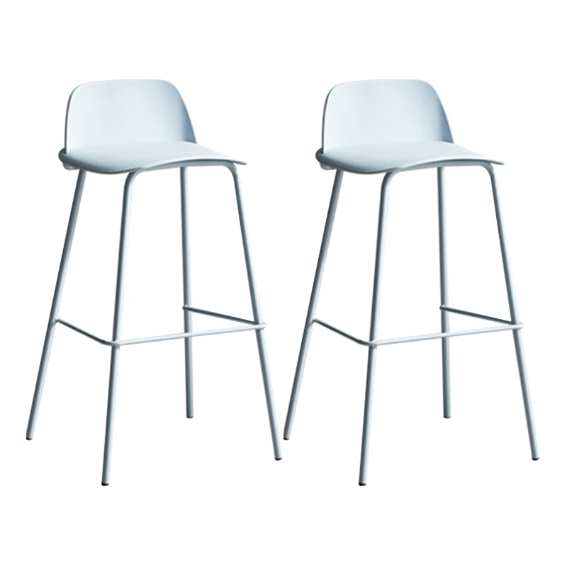 Contemporary Counter & Bar Stool Armless Plastic Indoor Bar Stool with Footrest Gray-Blue 2 Piece Set Clearhalo 'Bar Furniture' 'Bar Stools' 'bar_stools' 'furn' 'furn_bar_stools' 'furniture_bar_stools' 'Kitchen & Dining Furniture' 'kitchen&dining_furn' 'kitchen' 'kitchen_furn' Furniture' 4198100