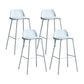 Contemporary Counter & Bar Stool Armless Plastic Indoor Bar Stool with Footrest Gray-Blue 4 Piece Set Clearhalo 'Bar Furniture' 'Bar Stools' 'bar_stools' 'furn' 'furn_bar_stools' 'furniture_bar_stools' 'Kitchen & Dining Furniture' 'kitchen&dining_furn' 'kitchen' 'kitchen_furn' Furniture' 4198102