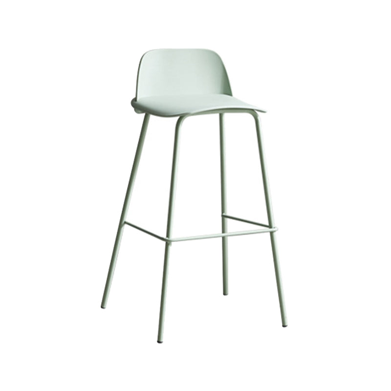 Contemporary Counter & Bar Stool Armless Plastic Indoor Bar Stool with Footrest Gray-Green 1 Piece Clearhalo 'Bar Furniture' 'Bar Stools' 'bar_stools' 'furn' 'furn_bar_stools' 'furniture_bar_stools' 'Kitchen & Dining Furniture' 'kitchen&dining_furn' 'kitchen' 'kitchen_furn' Furniture' 4198103