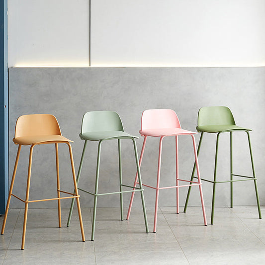 Contemporary Counter & Bar Stool Armless Plastic Indoor Bar Stool with Footrest Clearhalo 'Bar Furniture' 'Bar Stools' 'bar_stools' 'furn' 'furn_bar_stools' 'furniture_bar_stools' 'Kitchen & Dining Furniture' 'kitchen&dining_furn' 'kitchen' 'kitchen_furn' Furniture' 4198104