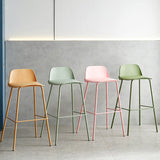 Contemporary Counter & Bar Stool Armless Plastic Indoor Bar Stool with Footrest Clearhalo 'Bar Furniture' 'Bar Stools' 'bar_stools' 'furn' 'furn_bar_stools' 'furniture_bar_stools' 'Kitchen & Dining Furniture' 'kitchen&dining_furn' 'kitchen' 'kitchen_furn' Furniture' 4198104