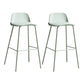 Contemporary Counter & Bar Stool Armless Plastic Indoor Bar Stool with Footrest Gray-Green 2 Piece Set Clearhalo 'Bar Furniture' 'Bar Stools' 'bar_stools' 'furn' 'furn_bar_stools' 'furniture_bar_stools' 'Kitchen & Dining Furniture' 'kitchen&dining_furn' 'kitchen' 'kitchen_furn' Furniture' 4198106