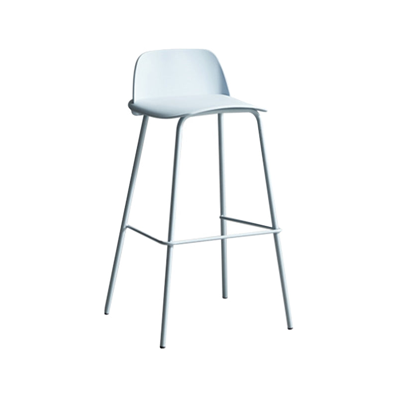 Contemporary Counter & Bar Stool Armless Plastic Indoor Bar Stool with Footrest Gray-Blue 1 Piece Clearhalo 'Bar Furniture' 'Bar Stools' 'bar_stools' 'furn' 'furn_bar_stools' 'furniture_bar_stools' 'Kitchen & Dining Furniture' 'kitchen&dining_furn' 'kitchen' 'kitchen_furn' Furniture' 4198107