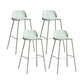 Contemporary Counter & Bar Stool Armless Plastic Indoor Bar Stool with Footrest Gray-Green 4 Piece Set Clearhalo 'Bar Furniture' 'Bar Stools' 'bar_stools' 'furn' 'furn_bar_stools' 'furniture_bar_stools' 'Kitchen & Dining Furniture' 'kitchen&dining_furn' 'kitchen' 'kitchen_furn' Furniture' 4198108