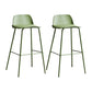 Contemporary Counter & Bar Stool Armless Plastic Indoor Bar Stool with Footrest Green 2 Piece Set Clearhalo 'Bar Furniture' 'Bar Stools' 'bar_stools' 'furn' 'furn_bar_stools' 'furniture_bar_stools' 'Kitchen & Dining Furniture' 'kitchen&dining_furn' 'kitchen' 'kitchen_furn' Furniture' 4198111