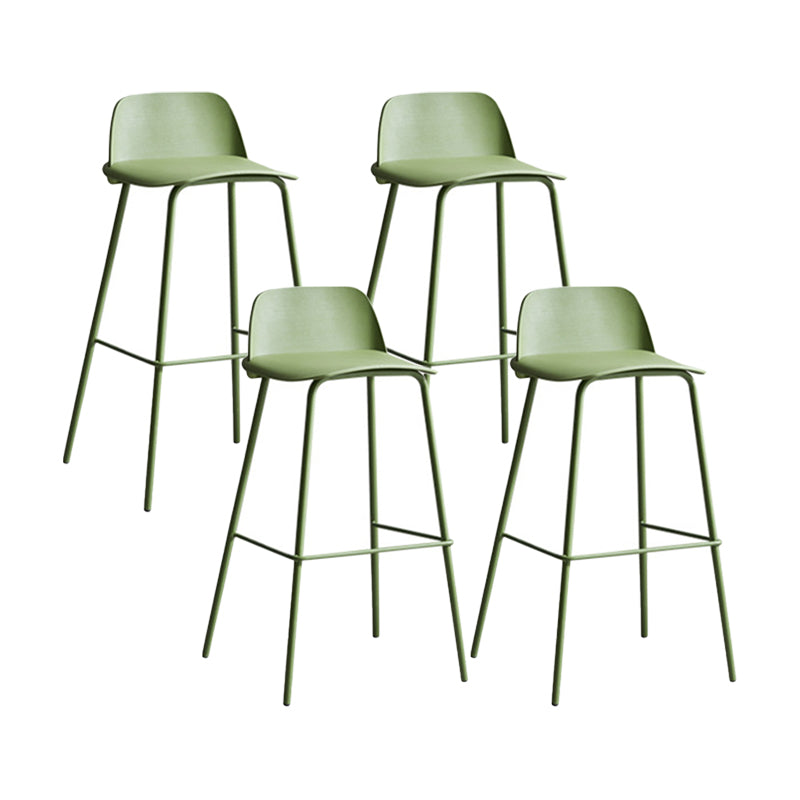 Contemporary Counter & Bar Stool Armless Plastic Indoor Bar Stool with Footrest Green 4 Piece Set Clearhalo 'Bar Furniture' 'Bar Stools' 'bar_stools' 'furn' 'furn_bar_stools' 'furniture_bar_stools' 'Kitchen & Dining Furniture' 'kitchen&dining_furn' 'kitchen' 'kitchen_furn' Furniture' 4198113