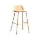 Contemporary Counter & Bar Stool Armless Plastic Indoor Bar Stool with Footrest Yellow 1 Piece Clearhalo 'Bar Furniture' 'Bar Stools' 'bar_stools' 'furn' 'furn_bar_stools' 'furniture_bar_stools' 'Kitchen & Dining Furniture' 'kitchen&dining_furn' 'kitchen' 'kitchen_furn' Furniture' 4198120