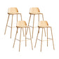 Contemporary Counter & Bar Stool Armless Plastic Indoor Bar Stool with Footrest Yellow 4 Piece Set Clearhalo 'Bar Furniture' 'Bar Stools' 'bar_stools' 'furn' 'furn_bar_stools' 'furniture_bar_stools' 'Kitchen & Dining Furniture' 'kitchen&dining_furn' 'kitchen' 'kitchen_furn' Furniture' 4198122
