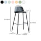Contemporary Counter & Bar Stool Armless Plastic Indoor Bar Stool with Footrest Clearhalo 'Bar Furniture' 'Bar Stools' 'bar_stools' 'furn' 'furn_bar_stools' 'furniture_bar_stools' 'Kitchen & Dining Furniture' 'kitchen&dining_furn' 'kitchen' 'kitchen_furn' Furniture' 4198126
