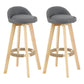 Modern Backrest Rotatable Counter Stool Wood Household Bar Wood with Cushion Grey Natural 2 Piece Set Clearhalo 'Bar Furniture' 'Bar Stools' 'bar_stools' 'furn' 'furn_bar_stools' 'furniture_bar_stools' 'Kitchen & Dining Furniture' 'kitchen&dining_furn' 'kitchen' 'kitchen_furn' Furniture' 4198131