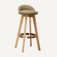Modern Backrest Rotatable Counter Stool Wood Household Bar Wood with Cushion Clearhalo 'Bar Furniture' 'Bar Stools' 'bar_stools' 'furn' 'furn_bar_stools' 'furniture_bar_stools' 'Kitchen & Dining Furniture' 'kitchen&dining_furn' 'kitchen' 'kitchen_furn' Furniture' 4198136