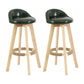 Modern Backrest Rotatable Counter Stool Wood Household Bar Wood with Cushion Blackish Green Natural 2 Piece Set Clearhalo 'Bar Furniture' 'Bar Stools' 'bar_stools' 'furn' 'furn_bar_stools' 'furniture_bar_stools' 'Kitchen & Dining Furniture' 'kitchen&dining_furn' 'kitchen' 'kitchen_furn' Furniture' 4198143