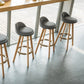 Modern Backrest Rotatable Counter Stool Wood Household Bar Wood with Cushion Clearhalo 'Bar Furniture' 'Bar Stools' 'bar_stools' 'furn' 'furn_bar_stools' 'furniture_bar_stools' 'Kitchen & Dining Furniture' 'kitchen&dining_furn' 'kitchen' 'kitchen_furn' Furniture' 4198148