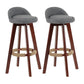 Modern Backrest Rotatable Counter Stool Wood Household Bar Wood with Cushion Grey Brown 2 Piece Set Clearhalo 'Bar Furniture' 'Bar Stools' 'bar_stools' 'furn' 'furn_bar_stools' 'furniture_bar_stools' 'Kitchen & Dining Furniture' 'kitchen&dining_furn' 'kitchen' 'kitchen_furn' Furniture' 4198154