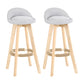 Modern Backrest Rotatable Counter Stool Wood Household Bar Wood with Cushion Light Gray Natural 2 Piece Set Clearhalo 'Bar Furniture' 'Bar Stools' 'bar_stools' 'furn' 'furn_bar_stools' 'furniture_bar_stools' 'Kitchen & Dining Furniture' 'kitchen&dining_furn' 'kitchen' 'kitchen_furn' Furniture' 4198160