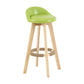 Modern Backrest Rotatable Counter Stool Wood Household Bar Wood with Cushion Fruit Green Natural 1 Piece Clearhalo 'Bar Furniture' 'Bar Stools' 'bar_stools' 'furn' 'furn_bar_stools' 'furniture_bar_stools' 'Kitchen & Dining Furniture' 'kitchen&dining_furn' 'kitchen' 'kitchen_furn' Furniture' 4198162