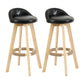 Modern Backrest Rotatable Counter Stool Wood Household Bar Wood with Cushion Gloss Black Natural 2 Piece Set Clearhalo 'Bar Furniture' 'Bar Stools' 'bar_stools' 'furn' 'furn_bar_stools' 'furniture_bar_stools' 'Kitchen & Dining Furniture' 'kitchen&dining_furn' 'kitchen' 'kitchen_furn' Furniture' 4198169
