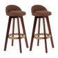 Modern Backrest Rotatable Counter Stool Wood Household Bar Wood with Cushion Coffee Brown 2 Piece Set Clearhalo 'Bar Furniture' 'Bar Stools' 'bar_stools' 'furn' 'furn_bar_stools' 'furniture_bar_stools' 'Kitchen & Dining Furniture' 'kitchen&dining_furn' 'kitchen' 'kitchen_furn' Furniture' 4198172