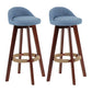 Modern Backrest Rotatable Counter Stool Wood Household Bar Wood with Cushion Sky Blue Brown 2 Piece Set Clearhalo 'Bar Furniture' 'Bar Stools' 'bar_stools' 'furn' 'furn_bar_stools' 'furniture_bar_stools' 'Kitchen & Dining Furniture' 'kitchen&dining_furn' 'kitchen' 'kitchen_furn' Furniture' 4198184