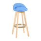 Modern Backrest Rotatable Counter Stool Wood Household Bar Wood with Cushion Light Blue Natural 1 Piece Clearhalo 'Bar Furniture' 'Bar Stools' 'bar_stools' 'furn' 'furn_bar_stools' 'furniture_bar_stools' 'Kitchen & Dining Furniture' 'kitchen&dining_furn' 'kitchen' 'kitchen_furn' Furniture' 4198186