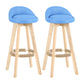 Modern Backrest Rotatable Counter Stool Wood Household Bar Wood with Cushion Light Blue Natural 2 Piece Set Clearhalo 'Bar Furniture' 'Bar Stools' 'bar_stools' 'furn' 'furn_bar_stools' 'furniture_bar_stools' 'Kitchen & Dining Furniture' 'kitchen&dining_furn' 'kitchen' 'kitchen_furn' Furniture' 4198187