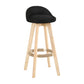 Modern Backrest Rotatable Counter Stool Wood Household Bar Wood with Cushion Black Natural 1 Piece Clearhalo 'Bar Furniture' 'Bar Stools' 'bar_stools' 'furn' 'furn_bar_stools' 'furniture_bar_stools' 'Kitchen & Dining Furniture' 'kitchen&dining_furn' 'kitchen' 'kitchen_furn' Furniture' 4198189