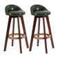 Modern Backrest Rotatable Counter Stool Wood Household Bar Wood with Cushion Blackish Green Brown 2 Piece Set Clearhalo 'Bar Furniture' 'Bar Stools' 'bar_stools' 'furn' 'furn_bar_stools' 'furniture_bar_stools' 'Kitchen & Dining Furniture' 'kitchen&dining_furn' 'kitchen' 'kitchen_furn' Furniture' 4198199