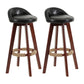 Modern Backrest Rotatable Counter Stool Wood Household Bar Wood with Cushion Black Brown 2 Piece Set Clearhalo 'Bar Furniture' 'Bar Stools' 'bar_stools' 'furn' 'furn_bar_stools' 'furniture_bar_stools' 'Kitchen & Dining Furniture' 'kitchen&dining_furn' 'kitchen' 'kitchen_furn' Furniture' 4198211