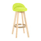 Modern Backrest Rotatable Counter Stool Wood Household Bar Wood with Cushion Light Green Natural 1 Piece Clearhalo 'Bar Furniture' 'Bar Stools' 'bar_stools' 'furn' 'furn_bar_stools' 'furniture_bar_stools' 'Kitchen & Dining Furniture' 'kitchen&dining_furn' 'kitchen' 'kitchen_furn' Furniture' 4198213