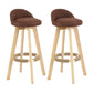 Modern Backrest Rotatable Counter Stool Wood Household Bar Wood with Cushion Coffee Natural 2 Piece Set Clearhalo 'Bar Furniture' 'Bar Stools' 'bar_stools' 'furn' 'furn_bar_stools' 'furniture_bar_stools' 'Kitchen & Dining Furniture' 'kitchen&dining_furn' 'kitchen' 'kitchen_furn' Furniture' 4198217