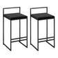 Modern Counter Stools Armless Wood Indoor Bar Stool with Footrest Black 2 Piece Set Clearhalo 'Bar Furniture' 'Bar Stools' 'bar_stools' 'furn' 'furn_bar_stools' 'furniture_bar_stools' 'Kitchen & Dining Furniture' 'kitchen&dining_furn' 'kitchen' 'kitchen_furn' Furniture' 4198225