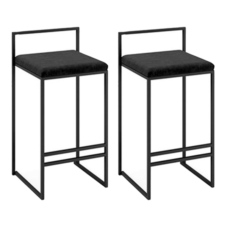 Modern Counter Stools Armless Wood Indoor Bar Stool with Footrest Black 2 Piece Set Clearhalo 'Bar Furniture' 'Bar Stools' 'bar_stools' 'furn' 'furn_bar_stools' 'furniture_bar_stools' 'Kitchen & Dining Furniture' 'kitchen&dining_furn' 'kitchen' 'kitchen_furn' Furniture' 4198225