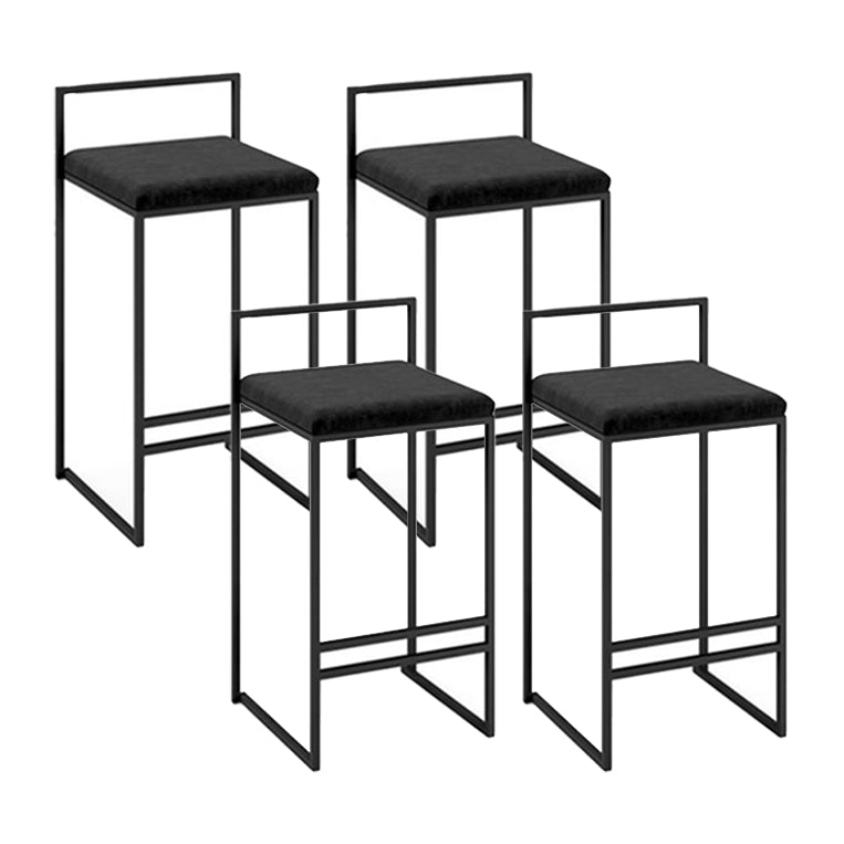 Modern Counter Stools Armless Wood Indoor Bar Stool with Footrest Black 4 Piece Set Clearhalo 'Bar Furniture' 'Bar Stools' 'bar_stools' 'furn' 'furn_bar_stools' 'furniture_bar_stools' 'Kitchen & Dining Furniture' 'kitchen&dining_furn' 'kitchen' 'kitchen_furn' Furniture' 4198228