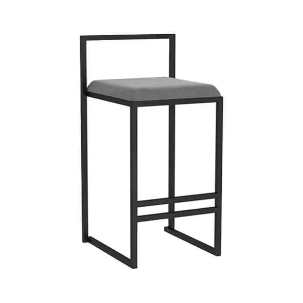 Modern Counter Stools Armless Wood Indoor Bar Stool with Footrest Grey 1 Piece Counter Stool(26"H) Clearhalo 'Bar Furniture' 'Bar Stools' 'bar_stools' 'furn' 'furn_bar_stools' 'furniture_bar_stools' 'Kitchen & Dining Furniture' 'kitchen&dining_furn' 'kitchen' 'kitchen_furn' Furniture' 4198229