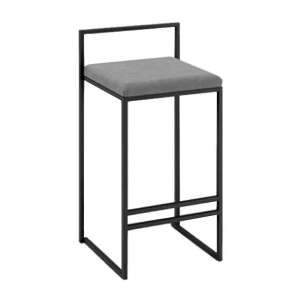 Modern Counter Stools Armless Wood Indoor Bar Stool with Footrest Grey 1 Piece Bar Stool(30"H) Clearhalo 'Bar Furniture' 'Bar Stools' 'bar_stools' 'furn' 'furn_bar_stools' 'furniture_bar_stools' 'Kitchen & Dining Furniture' 'kitchen&dining_furn' 'kitchen' 'kitchen_furn' Furniture' 4198236