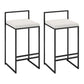 Modern Counter Stools Armless Wood Indoor Bar Stool with Footrest White 2 Piece Set Clearhalo 'Bar Furniture' 'Bar Stools' 'bar_stools' 'furn' 'furn_bar_stools' 'furniture_bar_stools' 'Kitchen & Dining Furniture' 'kitchen&dining_furn' 'kitchen' 'kitchen_furn' Furniture' 4198247