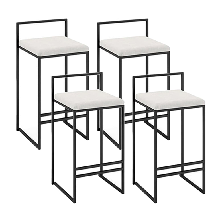 Modern Counter Stools Armless Wood Indoor Bar Stool with Footrest White 4 Piece Set Clearhalo 'Bar Furniture' 'Bar Stools' 'bar_stools' 'furn' 'furn_bar_stools' 'furniture_bar_stools' 'Kitchen & Dining Furniture' 'kitchen&dining_furn' 'kitchen' 'kitchen_furn' Furniture' 4198248