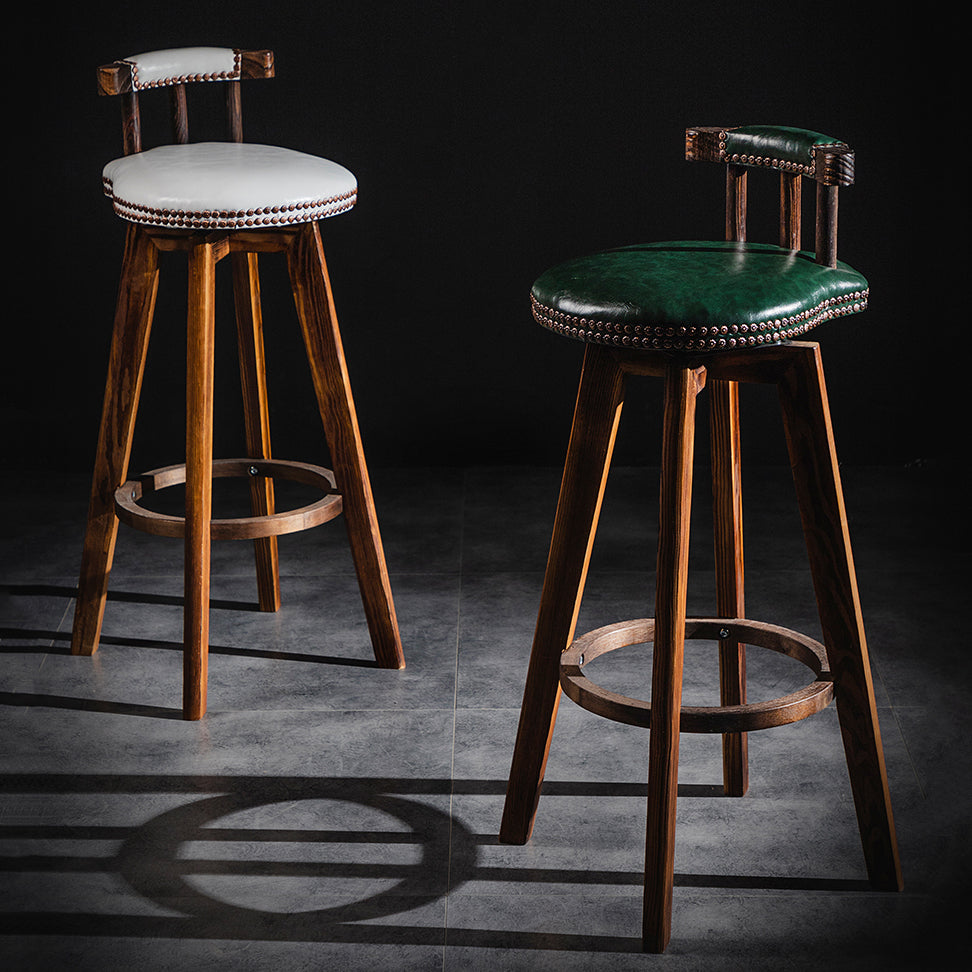 Modern Backrest Armless Counter Stool Wood Household Bar Stool with Cushion and Pedal Clearhalo 'Bar Furniture' 'Bar Stools' 'bar_stools' 'furn' 'furn_bar_stools' 'furniture_bar_stools' 'Kitchen & Dining Furniture' 'kitchen&dining_furn' 'kitchen' 'kitchen_furn' Furniture' 4198251