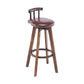 Modern Backrest Armless Counter Stool Wood Household Bar Stool with Cushion and Pedal Brown Brown 1 Piece Clearhalo 'Bar Furniture' 'Bar Stools' 'bar_stools' 'furn' 'furn_bar_stools' 'furniture_bar_stools' 'Kitchen & Dining Furniture' 'kitchen&dining_furn' 'kitchen' 'kitchen_furn' Furniture' 4198252