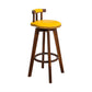 Modern Backrest Armless Counter Stool Wood Household Bar Stool with Cushion and Pedal Clearhalo 'Bar Furniture' 'Bar Stools' 'bar_stools' 'furn' 'furn_bar_stools' 'furniture_bar_stools' 'Kitchen & Dining Furniture' 'kitchen&dining_furn' 'kitchen' 'kitchen_furn' Furniture' 4198259