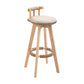 Modern Backrest Armless Counter Stool Wood Household Bar Stool with Cushion and Pedal Grey Natural 1 Piece Clearhalo 'Bar Furniture' 'Bar Stools' 'bar_stools' 'furn' 'furn_bar_stools' 'furniture_bar_stools' 'Kitchen & Dining Furniture' 'kitchen&dining_furn' 'kitchen' 'kitchen_furn' Furniture' 4198278