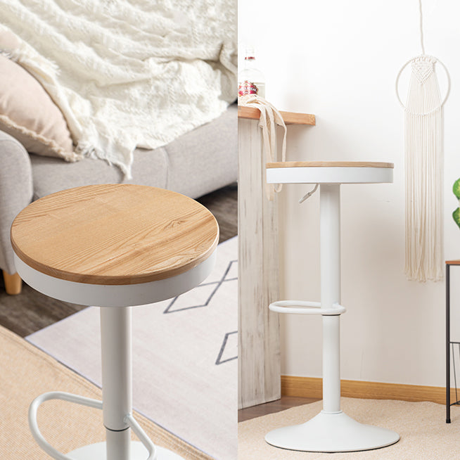 Modern Adjustable Counter Stools Armless Wood Indoor Bar Stool with Footrest Clearhalo 'Bar Furniture' 'Bar Stools' 'bar_stools' 'furn' 'furn_bar_stools' 'furniture_bar_stools' 'Kitchen & Dining Furniture' 'kitchen&dining_furn' 'kitchen' 'kitchen_furn' Furniture' 4198320