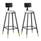 Contemporary Counter Stools Armless Upholstered Indoor Bar Stool Stainless Steel Base White 2 Piece Set Clearhalo 'Bar Furniture' 'Bar Stools' 'bar_stools' 'furn' 'furn_bar_stools' 'furniture_bar_stools' 'Kitchen & Dining Furniture' 'kitchen&dining_furn' 'kitchen' 'kitchen_furn' Furniture' 4198324