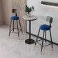 Contemporary Counter Stools Armless Upholstered Indoor Bar Stool Stainless Steel Base Clearhalo 'Bar Furniture' 'Bar Stools' 'bar_stools' 'furn' 'furn_bar_stools' 'furniture_bar_stools' 'Kitchen & Dining Furniture' 'kitchen&dining_furn' 'kitchen' 'kitchen_furn' Furniture' 4198325