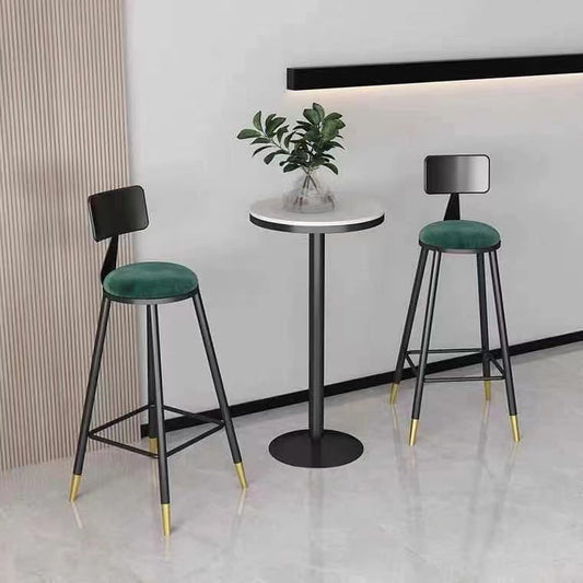 Contemporary Counter Stools Armless Upholstered Indoor Bar Stool Stainless Steel Base Clearhalo 'Bar Furniture' 'Bar Stools' 'bar_stools' 'furn' 'furn_bar_stools' 'furniture_bar_stools' 'Kitchen & Dining Furniture' 'kitchen&dining_furn' 'kitchen' 'kitchen_furn' Furniture' 4198326