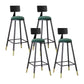 Contemporary Counter Stools Armless Upholstered Indoor Bar Stool Stainless Steel Base Green 4 Piece Set Clearhalo 'Bar Furniture' 'Bar Stools' 'bar_stools' 'furn' 'furn_bar_stools' 'furniture_bar_stools' 'Kitchen & Dining Furniture' 'kitchen&dining_furn' 'kitchen' 'kitchen_furn' Furniture' 4198332