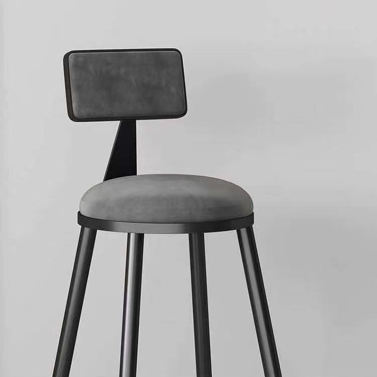 Contemporary Counter Stools Armless Upholstered Indoor Bar Stool Stainless Steel Base Clearhalo 'Bar Furniture' 'Bar Stools' 'bar_stools' 'furn' 'furn_bar_stools' 'furniture_bar_stools' 'Kitchen & Dining Furniture' 'kitchen&dining_furn' 'kitchen' 'kitchen_furn' Furniture' 4198333