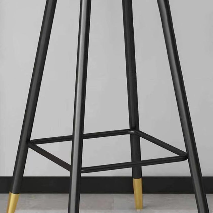 Contemporary Counter Stools Armless Upholstered Indoor Bar Stool Stainless Steel Base Clearhalo 'Bar Furniture' 'Bar Stools' 'bar_stools' 'furn' 'furn_bar_stools' 'furniture_bar_stools' 'Kitchen & Dining Furniture' 'kitchen&dining_furn' 'kitchen' 'kitchen_furn' Furniture' 4198335