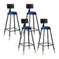 Contemporary Counter Stools Armless Upholstered Indoor Bar Stool Stainless Steel Base Blue 4 Piece Set Clearhalo 'Bar Furniture' 'Bar Stools' 'bar_stools' 'furn' 'furn_bar_stools' 'furniture_bar_stools' 'Kitchen & Dining Furniture' 'kitchen&dining_furn' 'kitchen' 'kitchen_furn' Furniture' 4198337